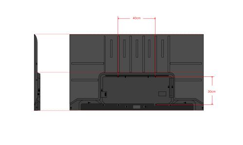65A6Hのテレビ背面ネジ穴チェック